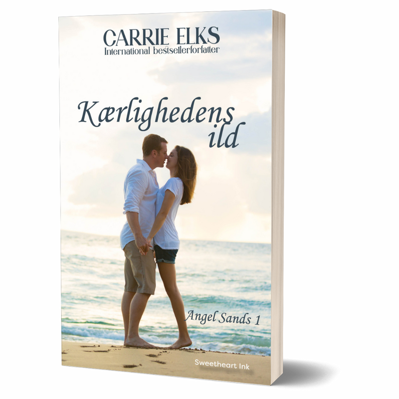 Pressemeddelelse udgivelse af Kærlighedens Ild: Angel Sands 1 af Carrie Elks - paperback